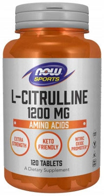 NOW Foods L-Citrulline 1200mg CITRULLINE AMINO ACIDS PUMP 120tab Packaging status original