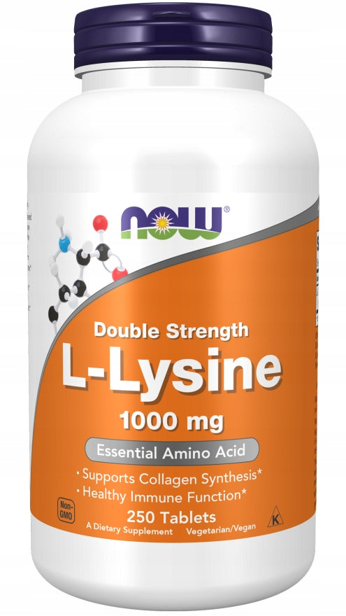 NOW Foods L-Lysine 1000mg LYSINE AMINO ACID HEALTHY JOINTS 250tab