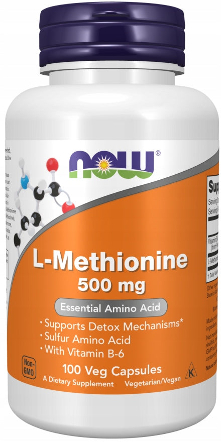 NOW Foods L-Methionine 500mg Methionine Vitamin B6 DETOX 100caps