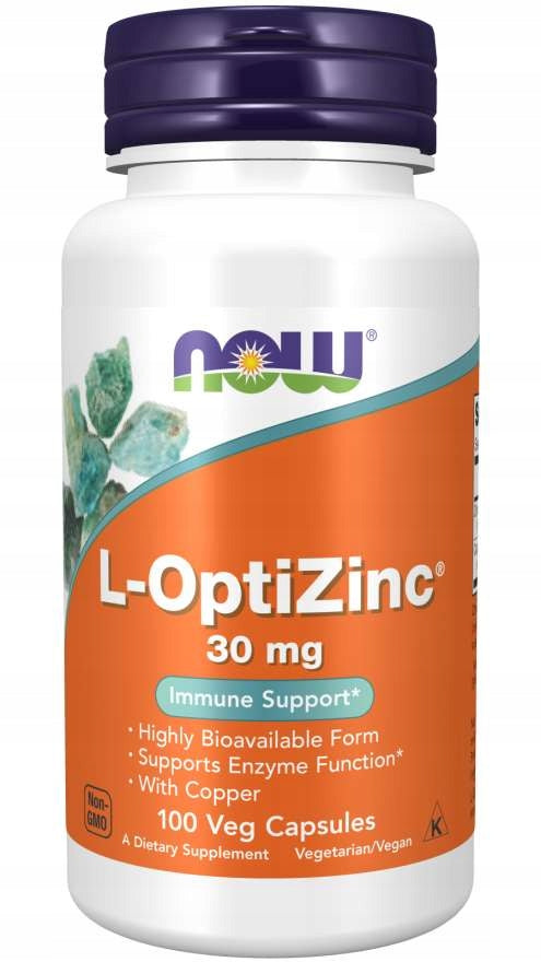 NOW Foods L-OptiZinc 30mg Zinc+Copper EYES FERTILITY 100k