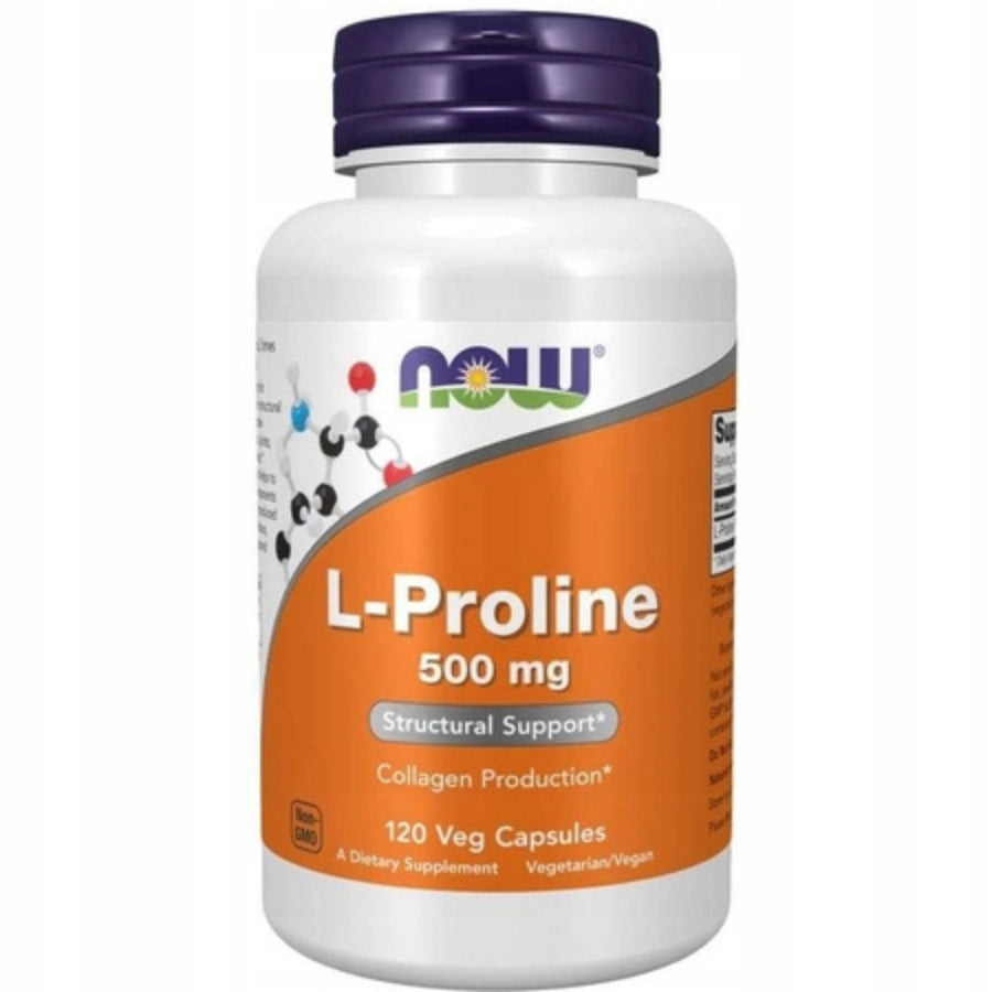 NOW Foods L-PROLINE Amino acid L-Proline 500 mg 120 kaps COLLAGEN joints
