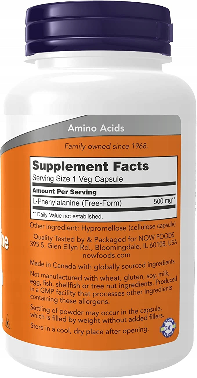 NOW Foods L-Phenylalanine 500 mg 120 capsules EAN (GTIN) 733739001320