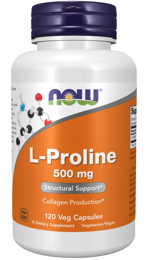 NOW Foods L-Proline 500mg PROLINE COLLAGEN HEALTHY JOINTS VEGE 120k