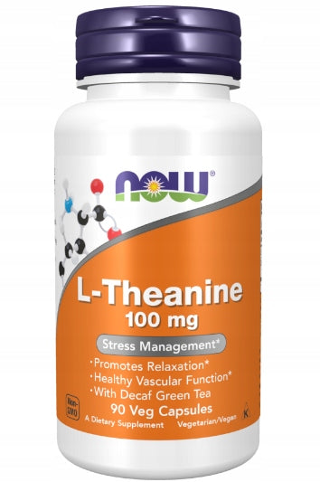 NOW Foods L-Theanine 100mg THEANINE GREEN TEA CONCENTRATION STRESS 90k EAN (GTIN) 733739001450