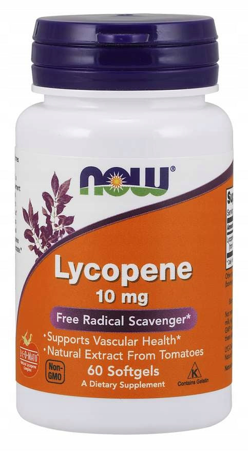 NOW Foods Lycopene 10mg TOMATO EXTRACT Lycopene CIRCULATION 60 softgels