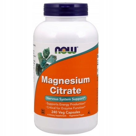 NOW Foods MAGNESIUM CITRATE MAGNESIUM 240 caps. Expiration date not specified