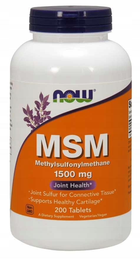 NOW Foods MSM Methylsulphonylmethane 1500mg ORGANIC SULFUR JOINTS 200tab EAN (GTIN) 733739021311