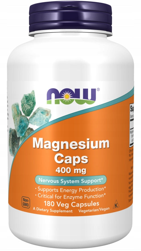 NOW Foods Magnesium Citrate Aspartate Magnesium Oxide 400mg Contractions 180caps