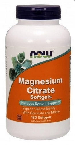 NOW Foods Magnesium Citrate CITRATE MAGNESIUM FATIGUE NERVOUS SYSTEM 180caps Manufacturer code 733739012982