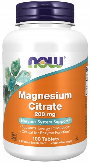 NOW Foods Magnesium Citrate Contractions 200mg 100tab Expiration date not specified