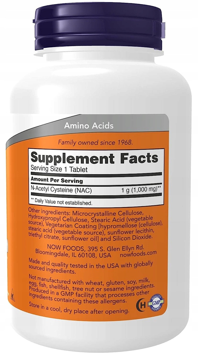 NOW Foods NAC 1000 mg 120 Tablets Expiration date at least 1 year from the date of purchase