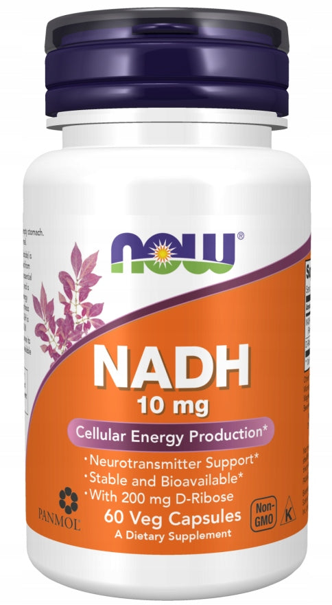 NOW Foods NADH 10mg ANTIOXIDANT NERVOUS SYSTEM BRAIN 60 kaps