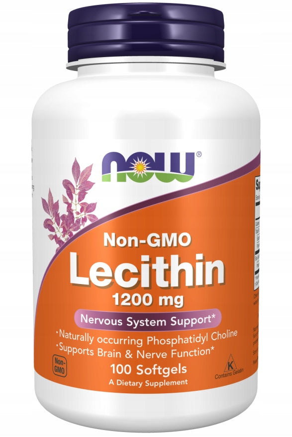 NOW Foods Natural Soy Lecithin Phosphatidylcholine Non-GMO 1200mg 100k