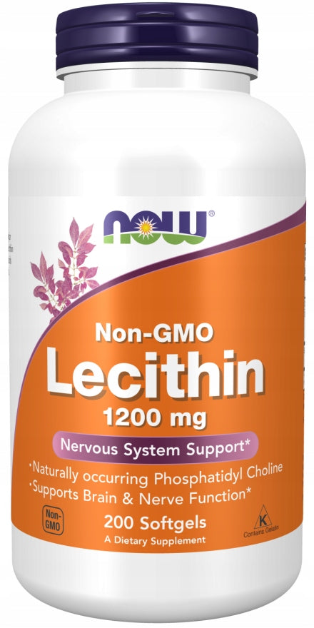 NOW Foods Natural Soy Lecithin Phosphatidylcholine Non-GMO 1200mg 200k