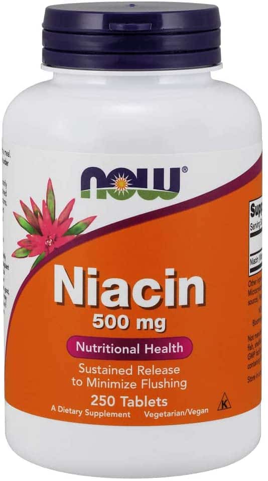 NOW Foods Niacin 500mg Niacin Wit. B3 PP Tired Sleep 250t EAN (GTIN) 733739004826