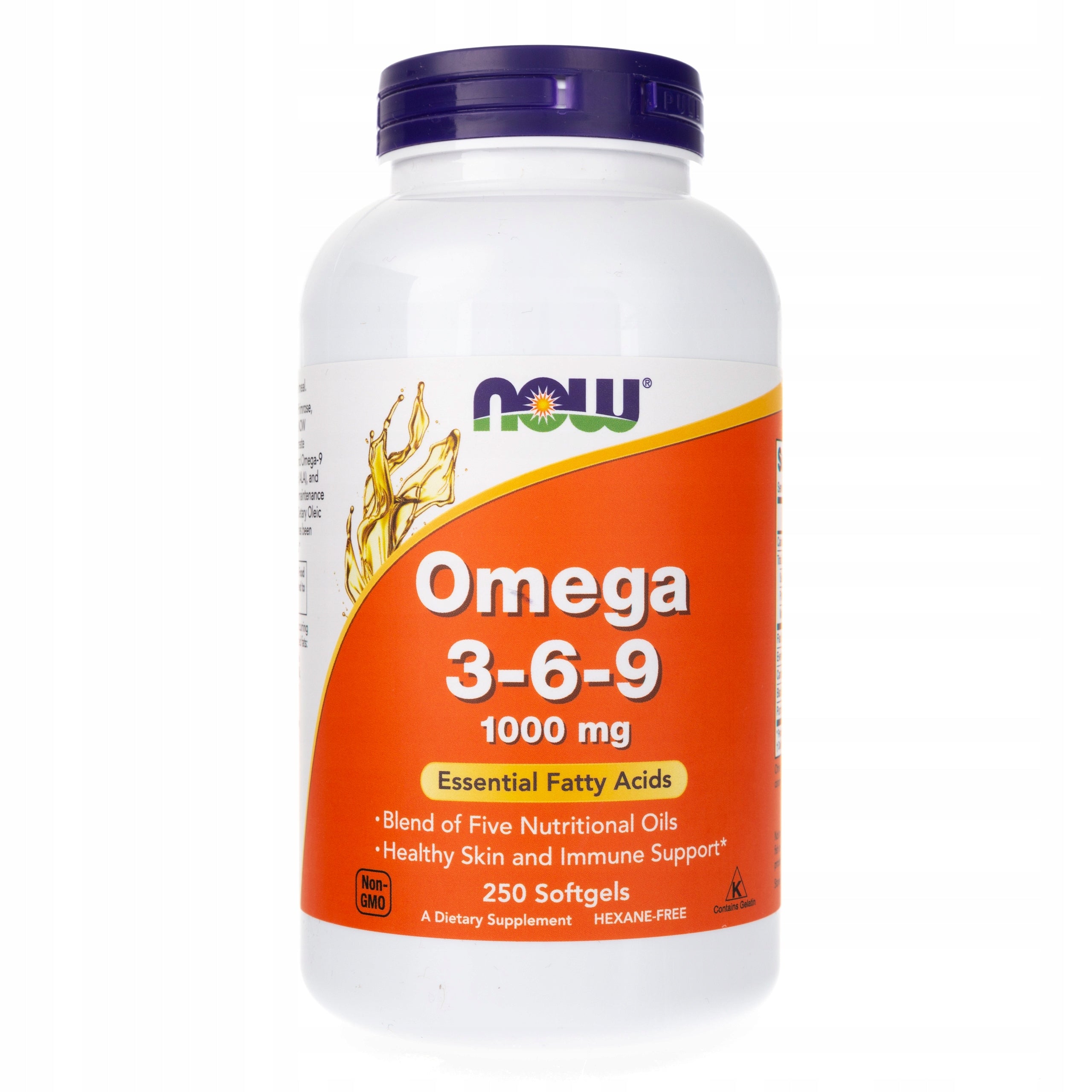 NOW Foods Omega 3-6-9 1000mg HEALTHY FATS HEART BRAIN IMMUNITY 250k Brand Now foods