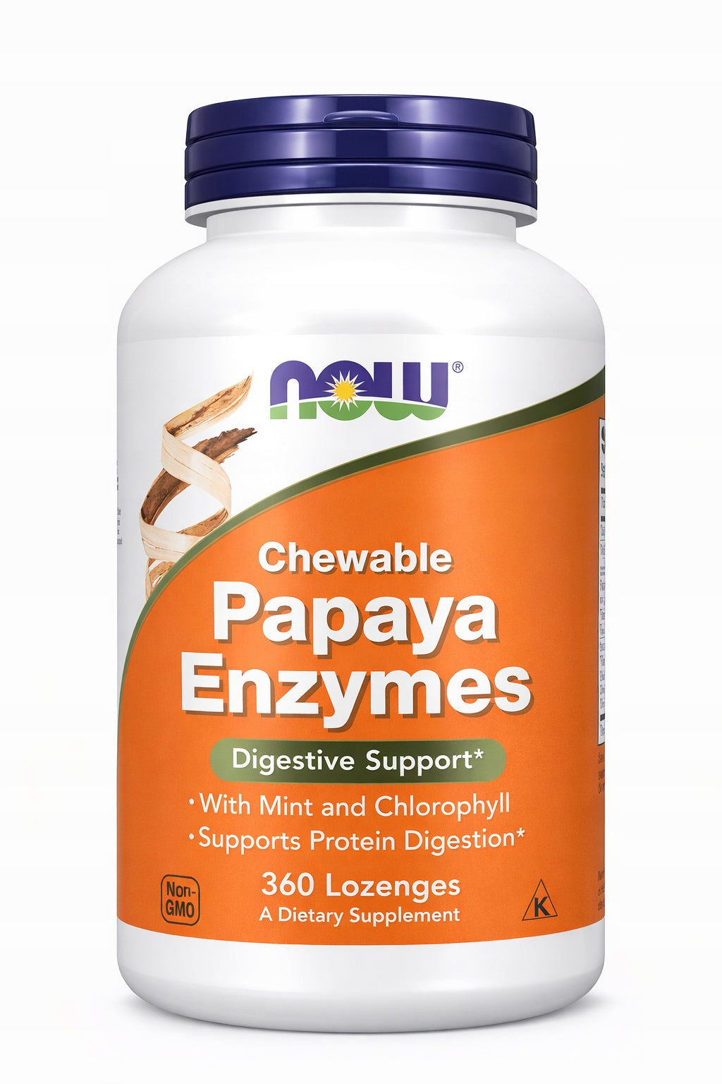 NOW Foods Papaya Enzymes with Papain, 360 Lozenges