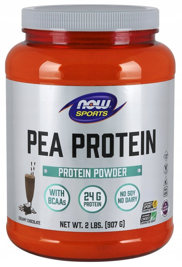 NOW Foods Pea Protein Dutch Chocolate Powder 907g