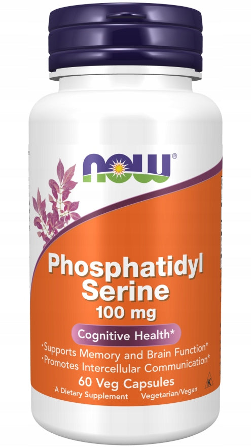 NOW Foods Phosphatidyl Serine 100mg Choline Phosphatidylserine 60vcap
