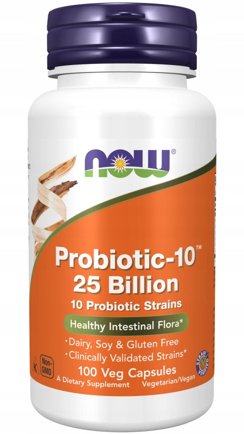 NOW Foods Probiotic-10 PROBIOTIC 10 STRAINS 25 BILLION DIGESTION 100k