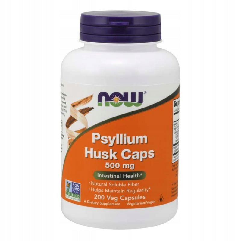 NOW Foods Psyllium Husk 500mg PLANTAIN FIBER DIGESTION 200caps Manufacturer code 733739059703