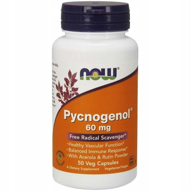 NOW Foods Pycnogenol 60mg PINE BARK ACEROLA ANTIOXIDANT VEGE 50k EAN (GTIN) 733739032775