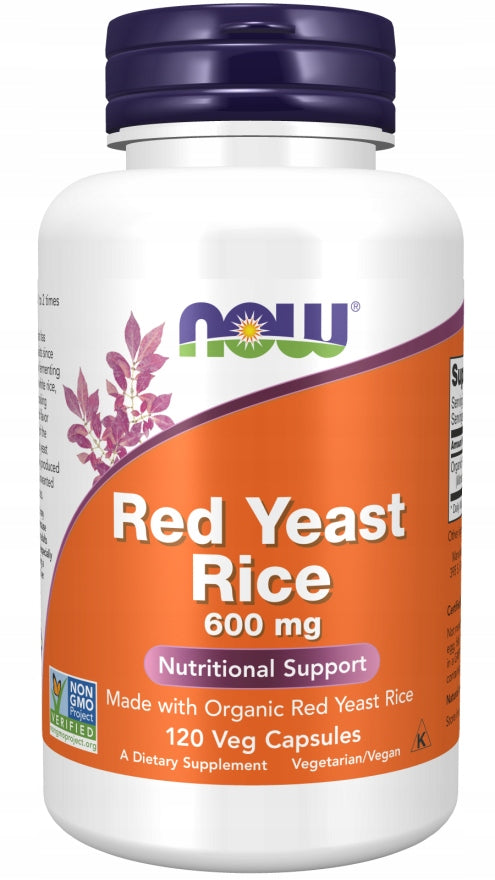 NOW Foods Red Yeast Rice Red Rice 600mg CIRCULATION CHOLESTEROL 120caps