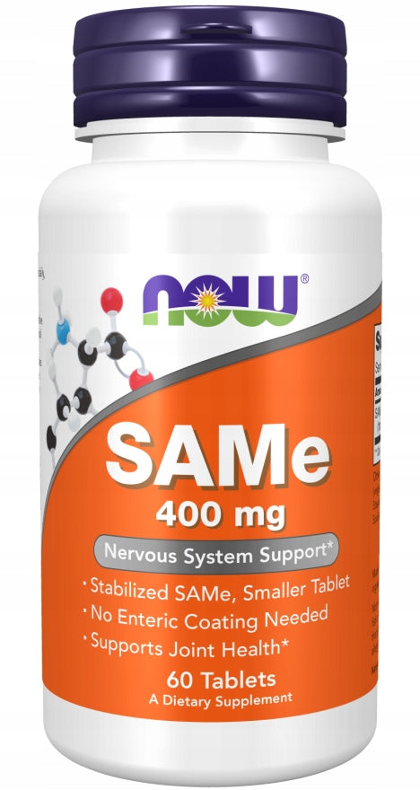 NOW Foods SAMe 400mg FEELING ANXIOUS BRAIN WORK JOINTS 60tab