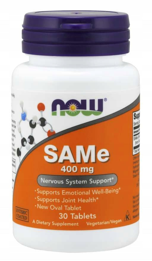 NOW Foods SAMe 400mg Good Nerve Mood Stress Joints 30 tablets Brand Now foods