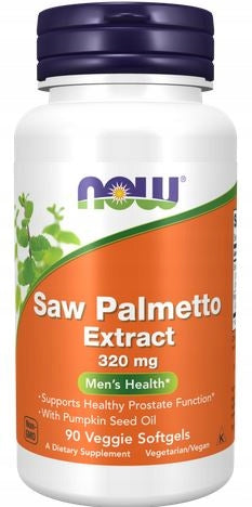 NOW Foods Saw Palmetto 320mg PALM SAW PUMPKIN PROSTATE VEGE 90k Packaging status original