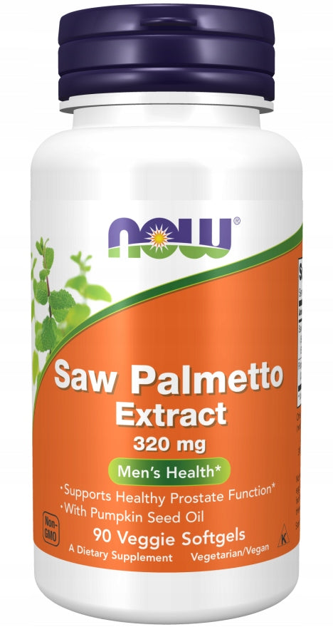 NOW Foods Saw Palmetto 320mg PALM SAW PUMPKIN PROSTATE VEGE 90k