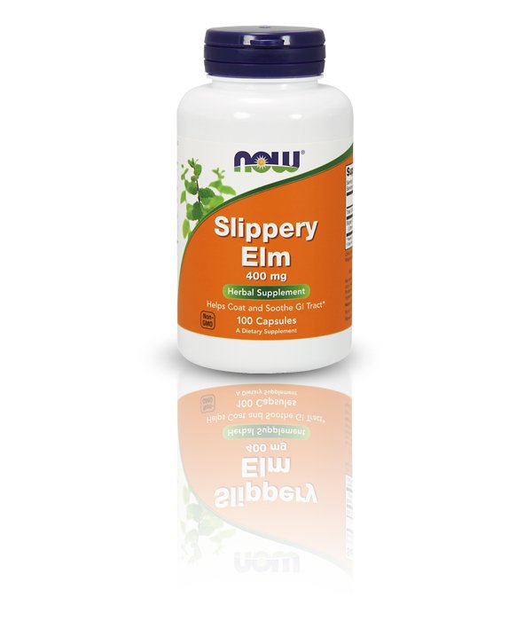 NOW Foods Slippery Elm Constipation Elm Red 400mg 100 vegekaps Expiration date not specified