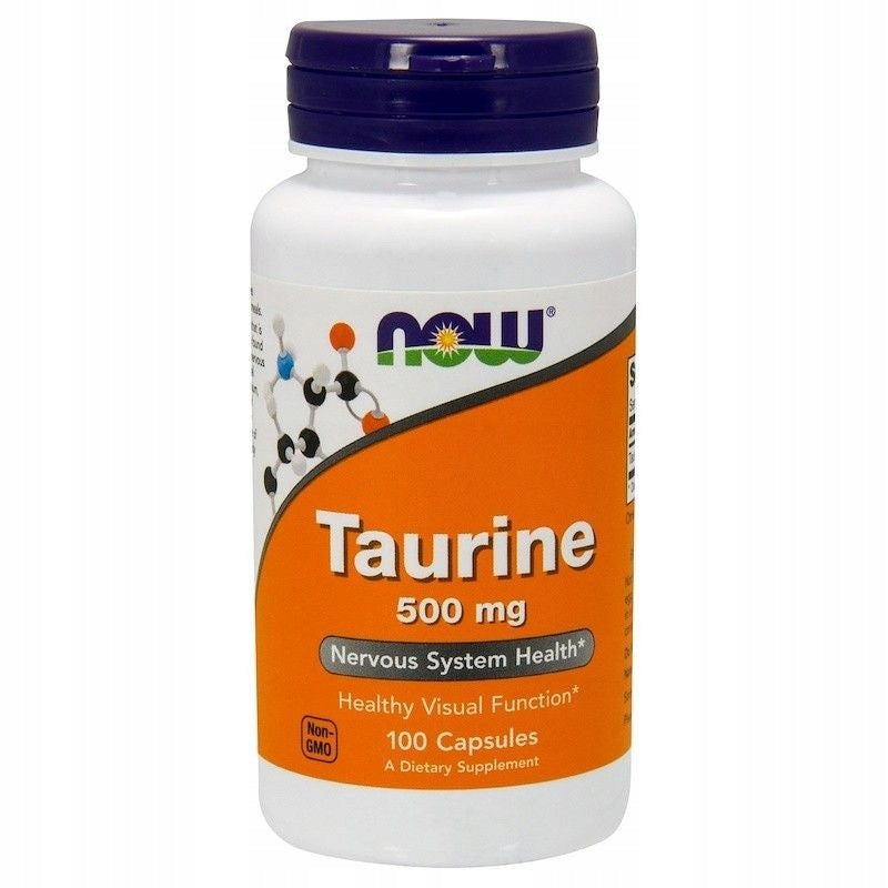 NOW Foods Taurine 500mg Taurine Strength 100 vegg caps. Expiration date at least six months from the date of purchase