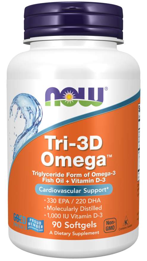 NOW Foods Tri-3D Omega OMEGA-3 ACIDS EPA/DHA VISION HEART 90k