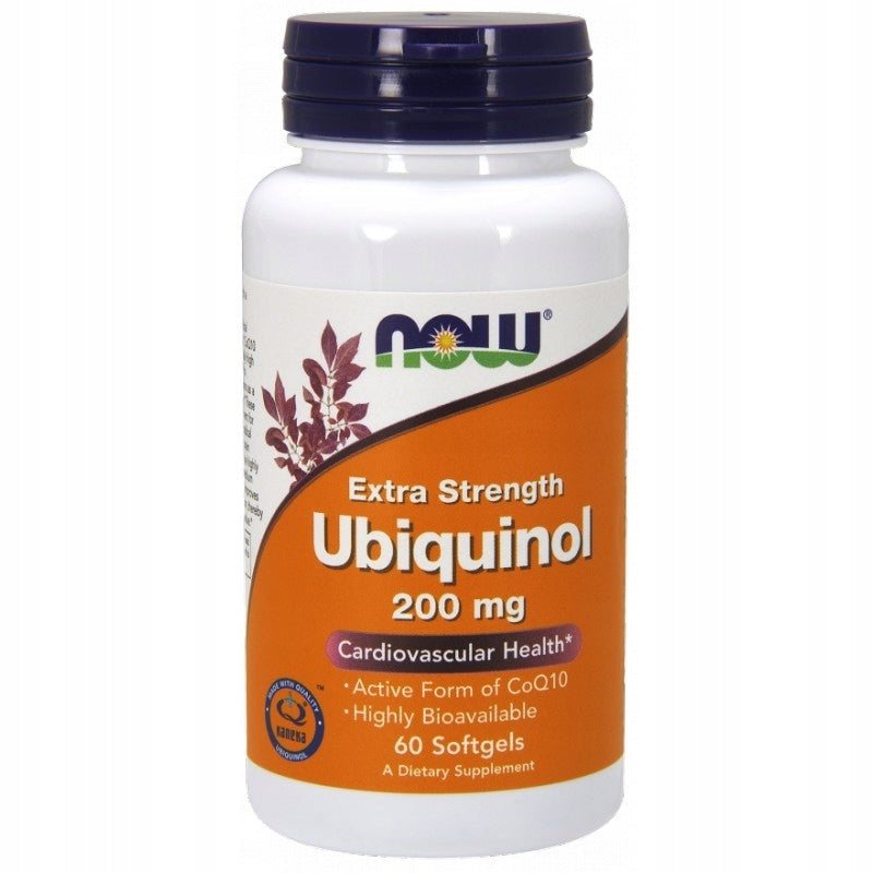 NOW Foods Ubiquinol 200mg CoQ10 CoQ10 Kaneka 60 softgels Manufacturer code 733739031440