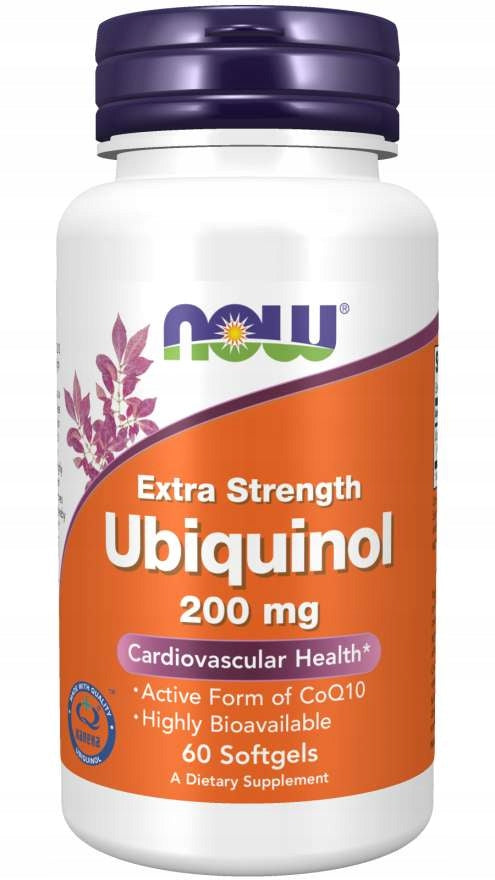 NOW Foods Ubiquinol 200mg CoQ10 CoQ10 Kaneka 60 softgels