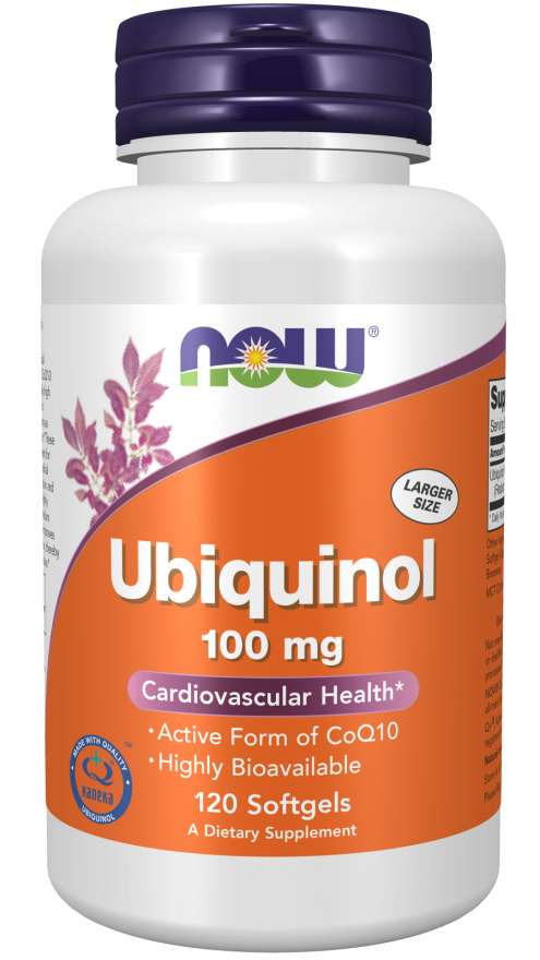 NOW Foods Ubiquinol COENZYME Q10 Kaneka Natural Japanese 100mg 120softgels