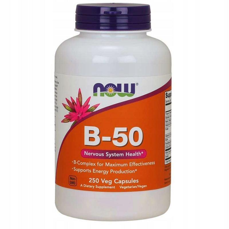 NOW Foods Vitamin B-50 Vitamin Complex B1 B2 B3 B5 B6 B12 Stress 250 vkaps EAN (GTIN) 733739004222