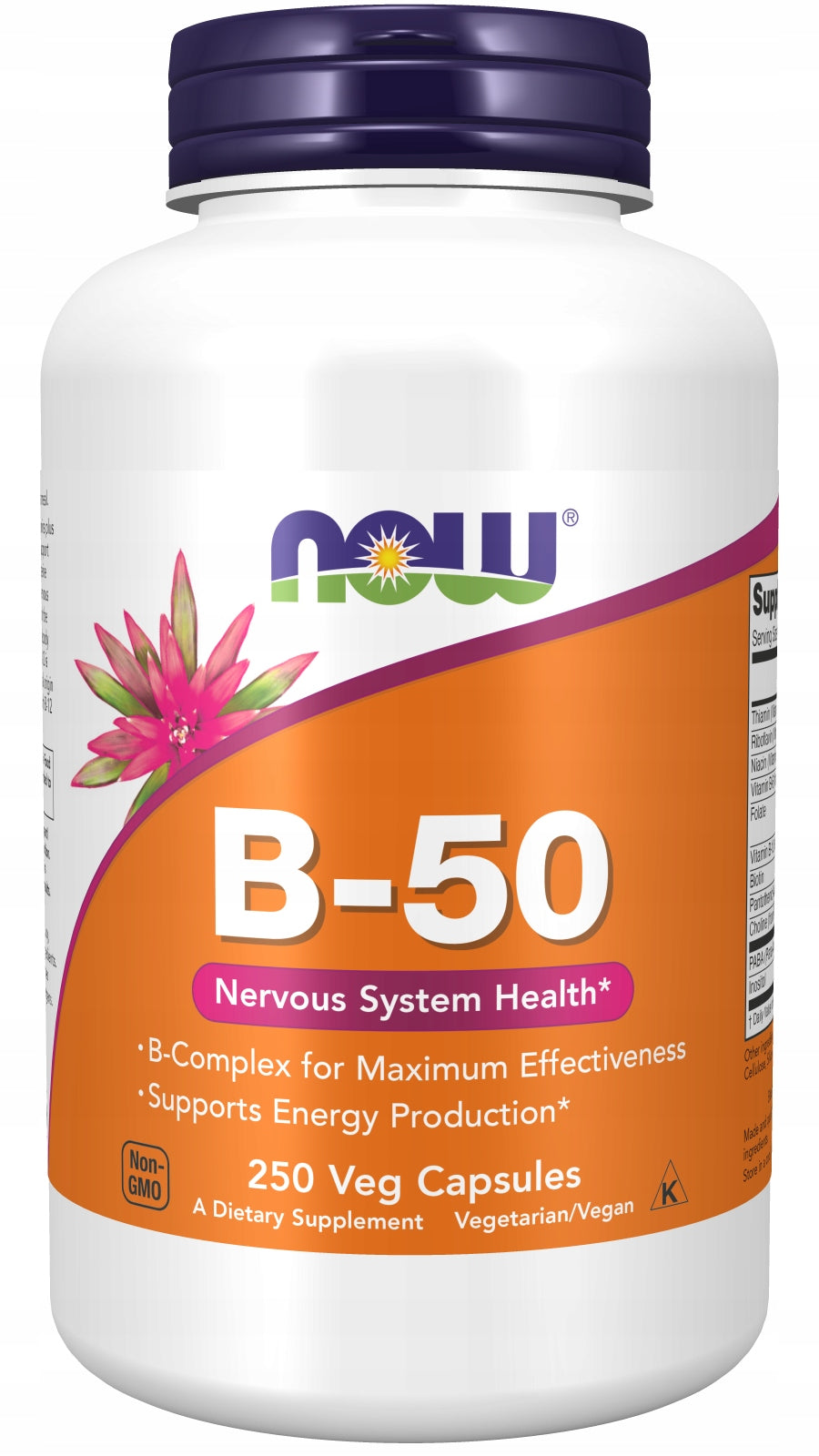 NOW Foods Vitamin B-50 Vitamin Complex B1 B2 B3 B5 B6 B12 Stress 250 vkaps