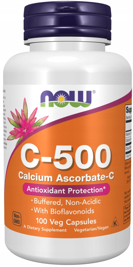 NOW Foods Vitamin C-500 Calcium Ascorbate-C Buffered Vitamin Calcium 100k