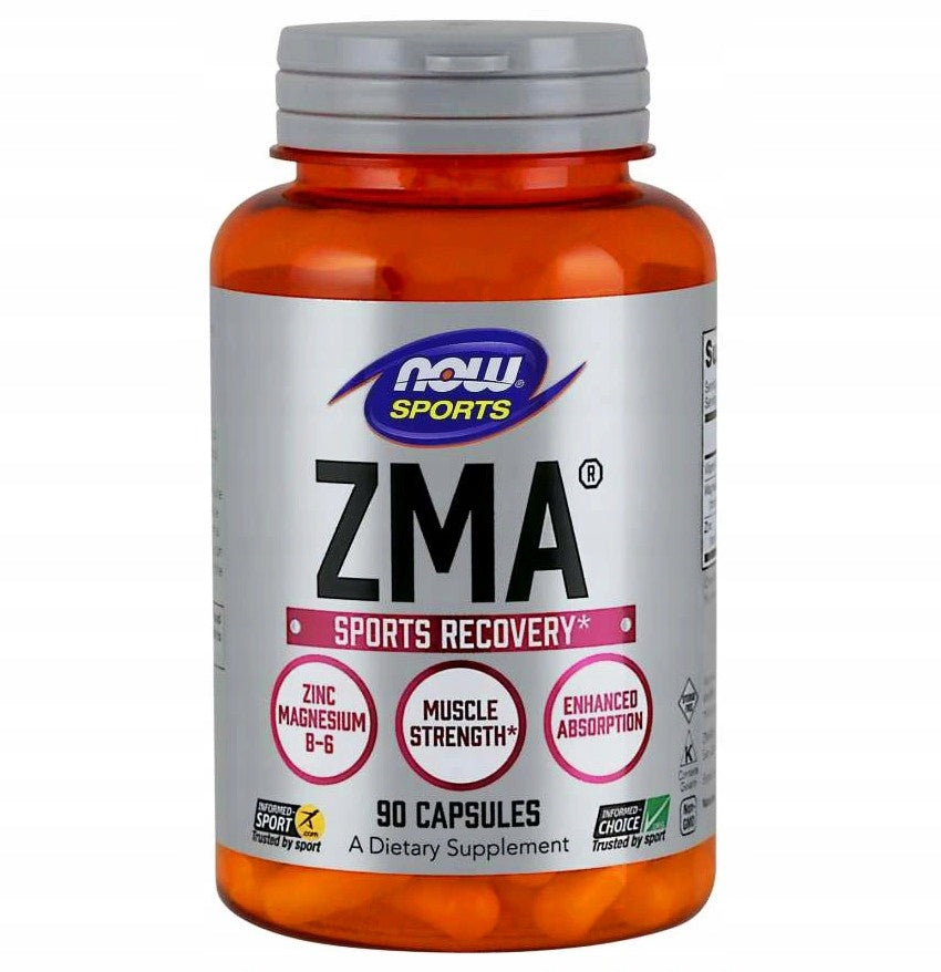 NOW Foods ZMA 800mg Zinc, Magnesium, Vitamin B6 Muscle Strength 90 VEGG CAPS Expiration date at least 3 months from the date of purchase