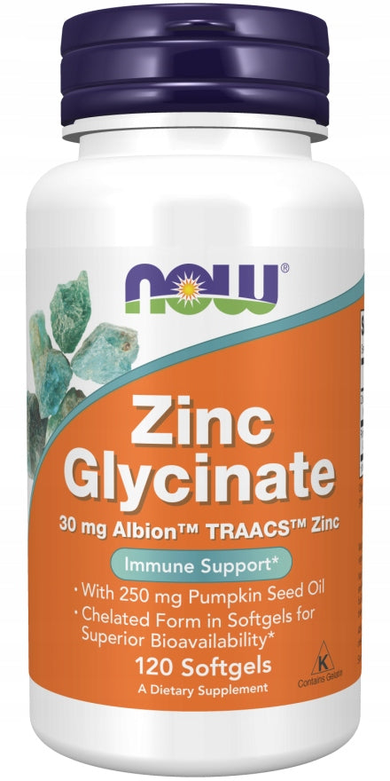 NOW Foods Zinc Glycinate 120 capsules ZINC GLYCINATE