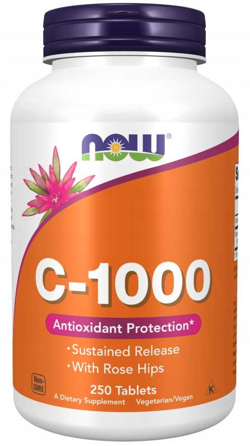 NOW Vitamin C-1000 with Rose Hips VITAMIN C WILD ROSE IMMUNITY 250tab
