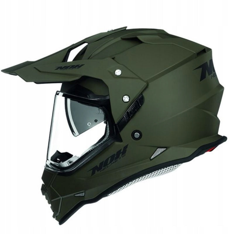NOX OFFROAD CROSS ENDURO HELMET ATV TRAIL DUO 312 SOLID WITH FAST AND BLEND ZIE