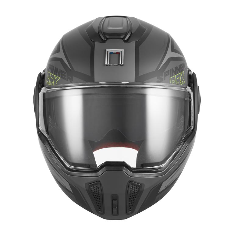 NOX PREMIUM JAW HELMET SPINNER ARK BLACK MATT/YELLOW FLUO SIZE M Manufacturer's catalog number NP999AMBY/M