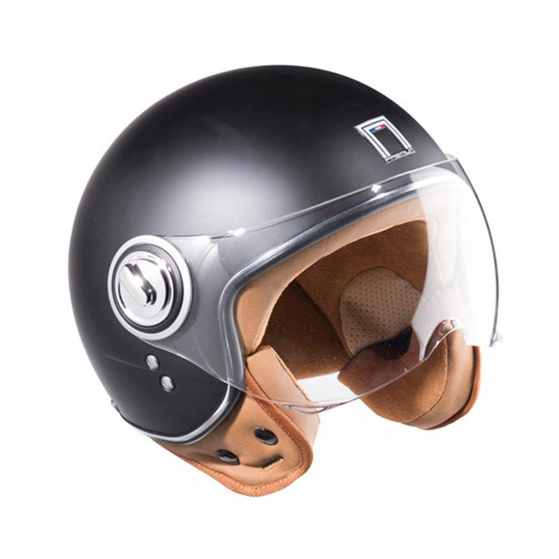 NOX PREMIUM OPEN HELMET JET IDOL SOLID COLOR BLACK MAT SIZE L Manufacturer Nox