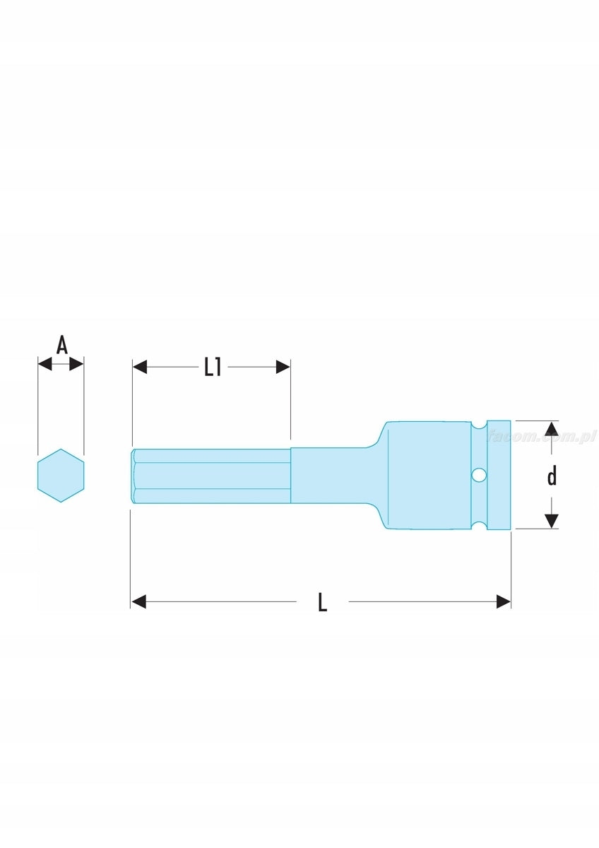 NSHM.7 - 1/2" CAP FOR 6-ANGLE SCREWS, IMPACT, 7 MM, FACOM