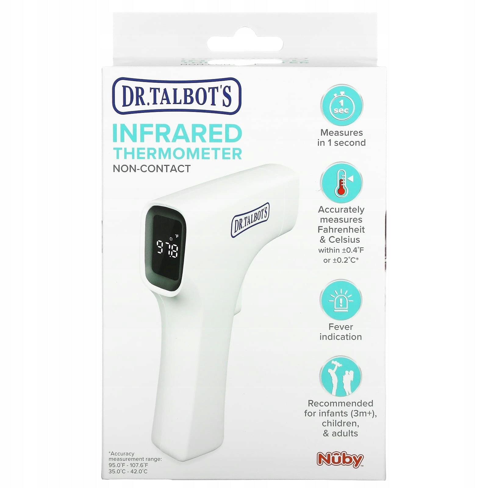 NUBY Non-contact LED Infrared Thermometer Medical device no
