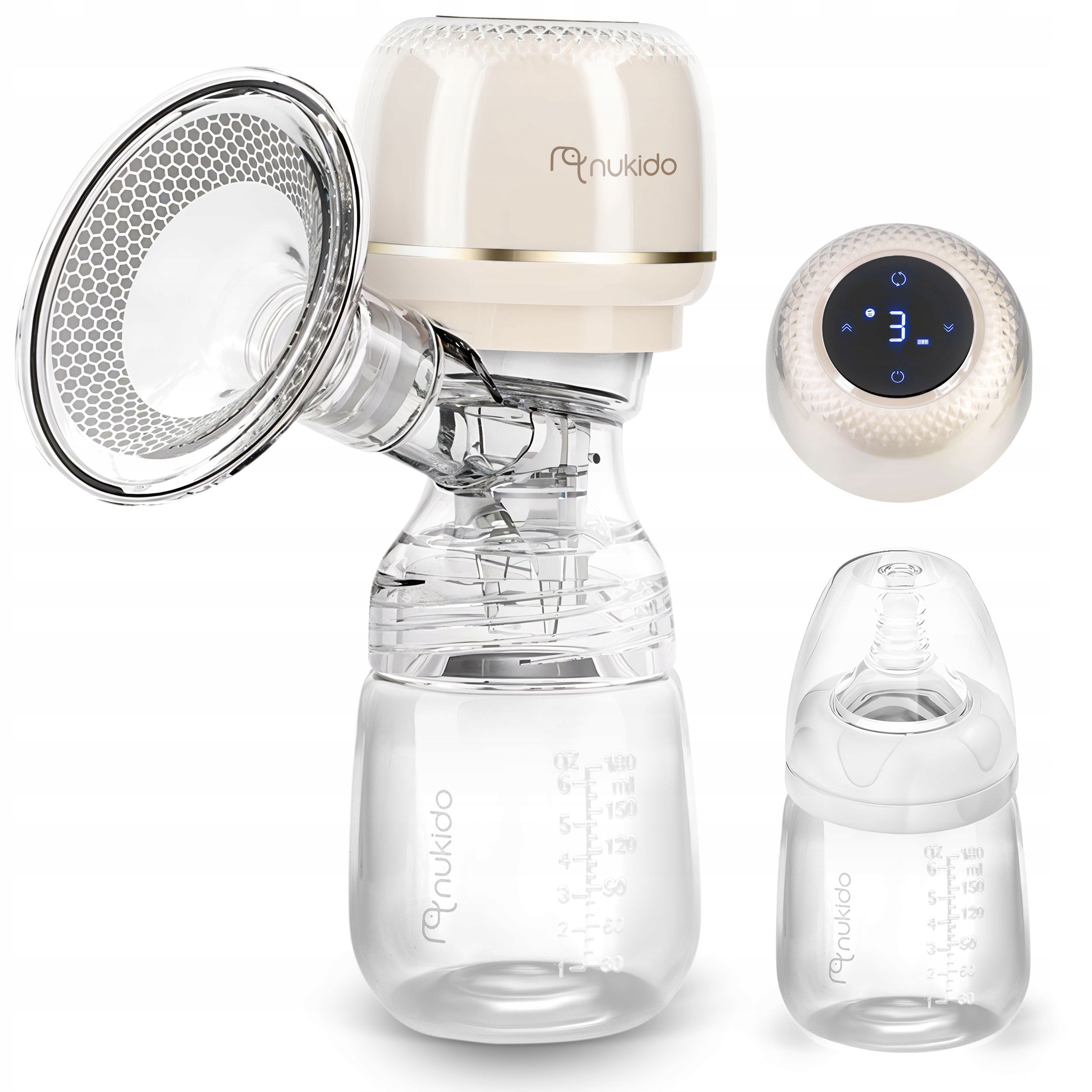 NUKIDO THREE-PHASE ELECTRIC BREAST PUMP 180ML WIRELESS PORTABLE SET
