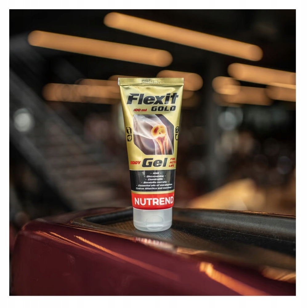 NUTREND FLEXIT GOLD GEL WARMING GEL FOR JOINTS 100 ml PAIN RELIEF Manufacturer code żel na ochronę stawów kości mięśnie